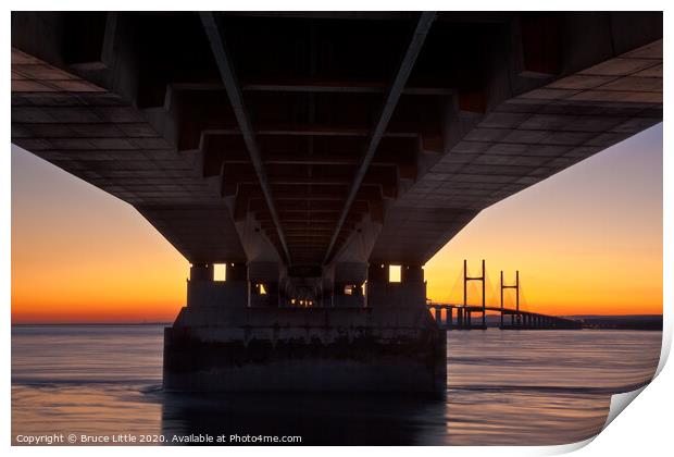 Under The Second Severn Crossing Print by Bruce Little