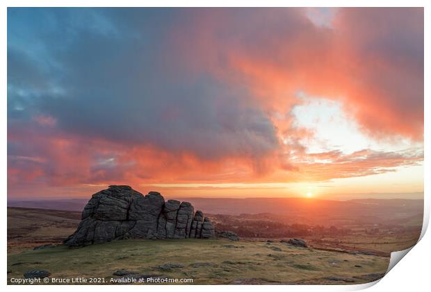 Haytor Sunrise Print by Bruce Little