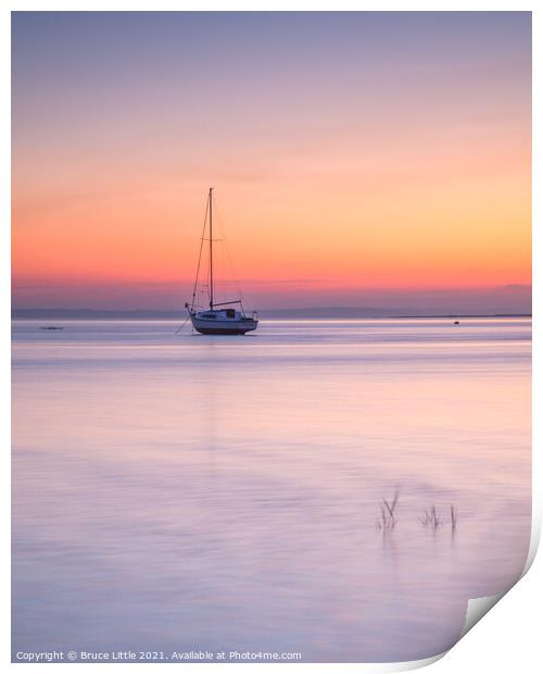 Sunset boat - Leigh on Sea Print by Bruce Little