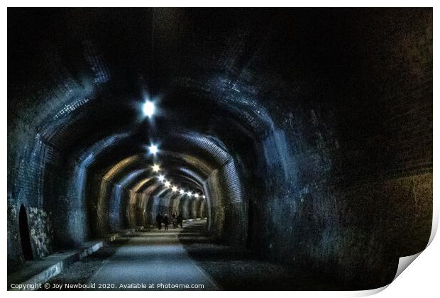 Railway Tunnel at Monsal Head Print by Joy Newbould