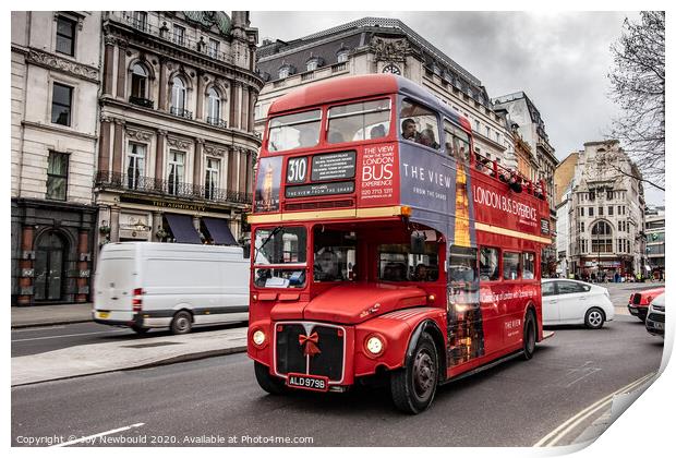 London Tourist Bus  Print by Joy Newbould