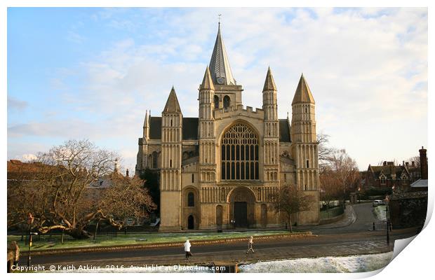 Rochester Cathedral  Print by Keith Atkins