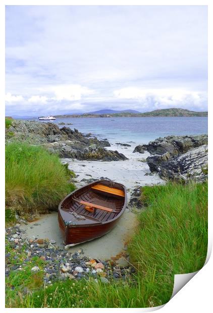 Quiet beach at low tide. Print by Paul Trembling