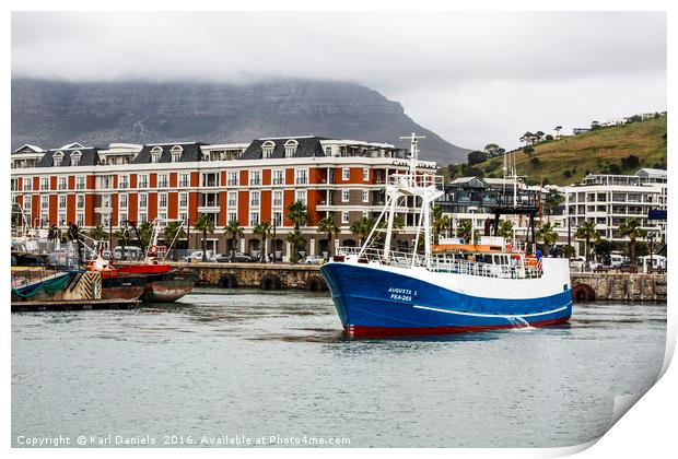 Waterfront Harbour Cape Town Print by Karl Daniels