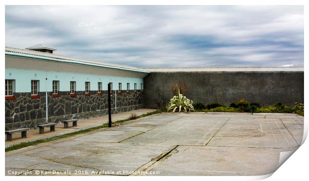 Robben Island Prison Courtyard Print by Karl Daniels