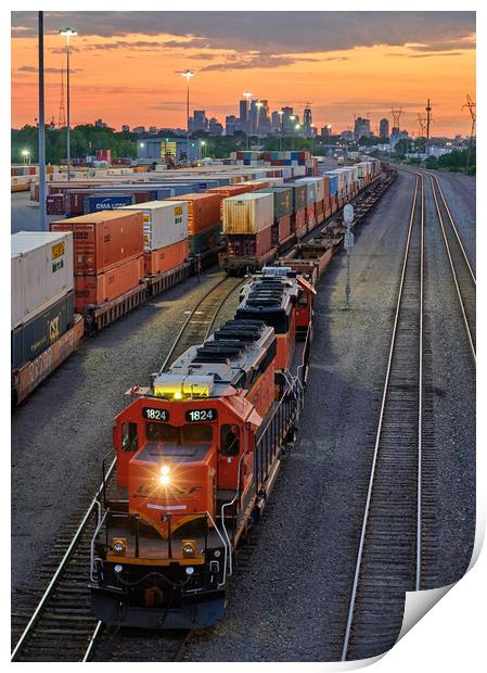 Minneapolis Saint Paul Rail Yard Print by Jim Hughes