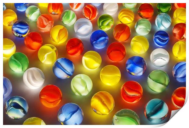 Marbles and Light Print by Jim Hughes