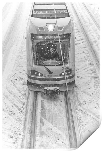 Minneapolis Snow Train Print by Jim Hughes
