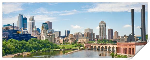 Minneapolis On The Mississippi Print by Jim Hughes