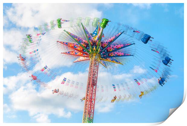 Skyflyer at Minnesota State Fair Print by Jim Hughes