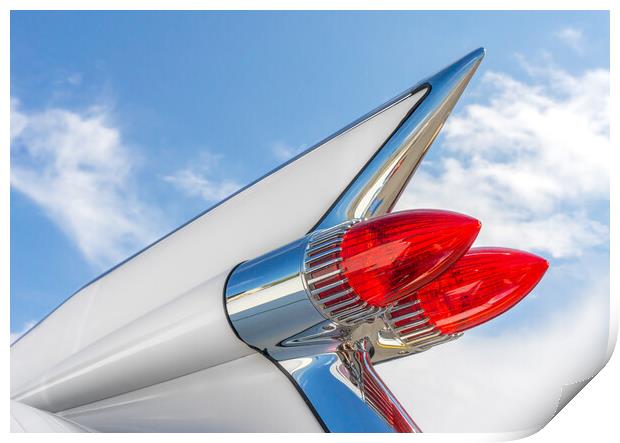 Cadillac tailfin Print by Jim Hughes