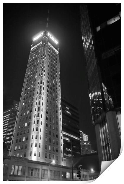 Foshay Tower, Minneapolis, at night Print by Jim Hughes