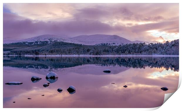 Sunset Loch Morlich Print by Tony Bishop