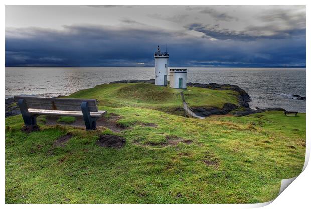 Elie Ness Lighthouse Print by Tony Bishop