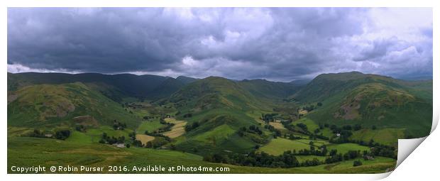 Boredale and Martindale Valley's, Lake District Print by Robin Purser