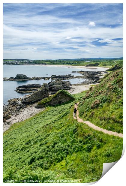 Cullen Beach from the Moray Coastal Path Print by Joe Dailly