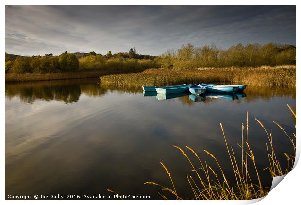 Scottish Loch Fishing Boats Print by Joe Dailly