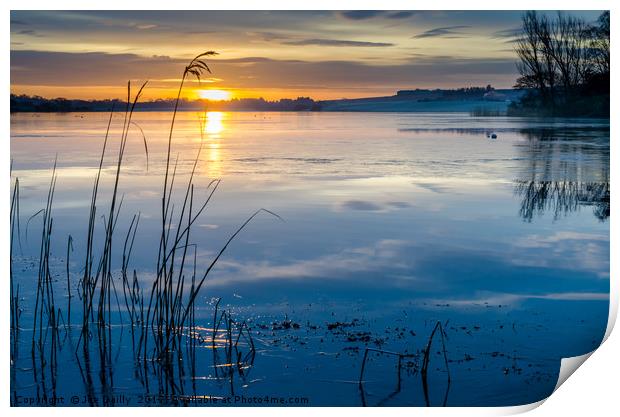 Peaceful Rescobie Loch Sunrise Print by Joe Dailly