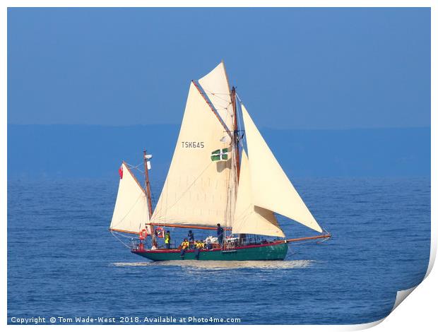 Gaff Rigged Yawl Moosk Print by Tom Wade-West