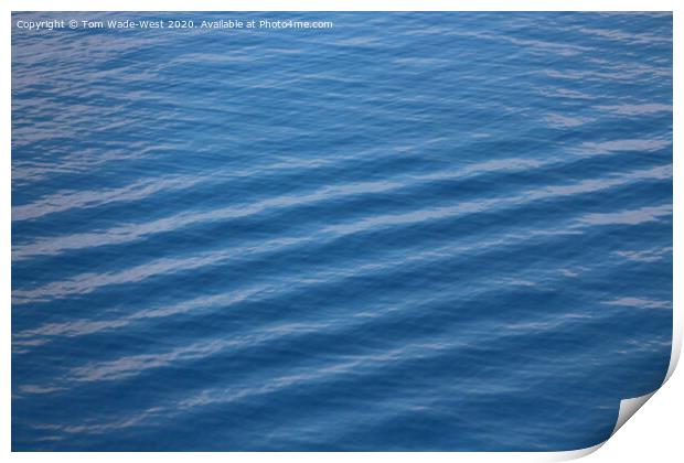 Ripples on a glassy sea. Print by Tom Wade-West