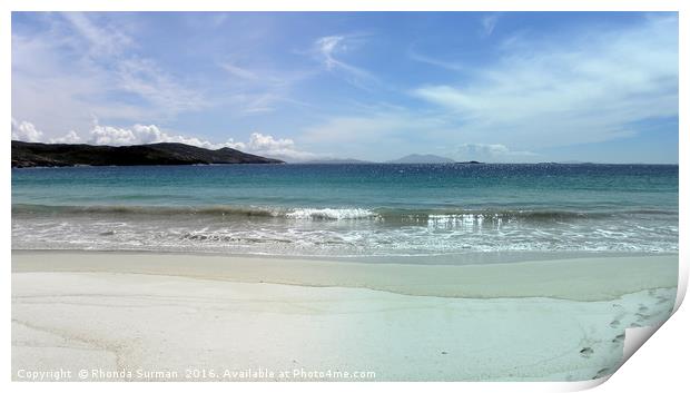 Beach at Huisinish Print by Rhonda Surman