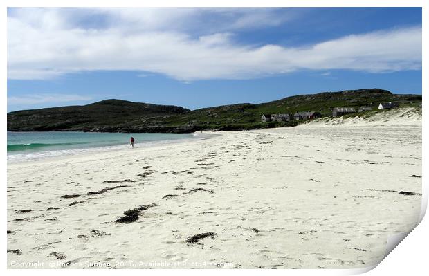 Beach at Huisinish Print by Rhonda Surman