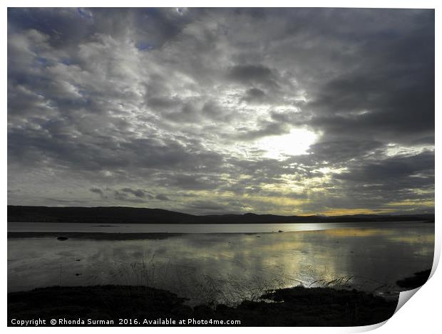 A grey October afternoon in Redcastle Print by Rhonda Surman