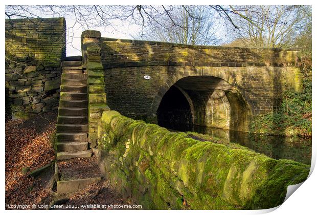 Longbottom Bridge and the Rochdale Canal Print by Colin Green