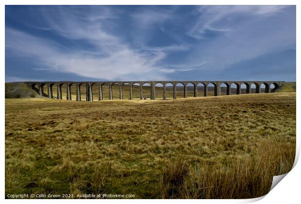 The Ribblehead (Batty Moss) Viaduct and Landscape Print by Colin Green