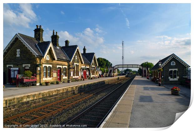 Settle Railway Station Print by Colin Green