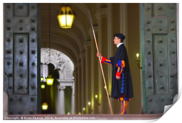 Swiss Guard Print by Brian Pearce