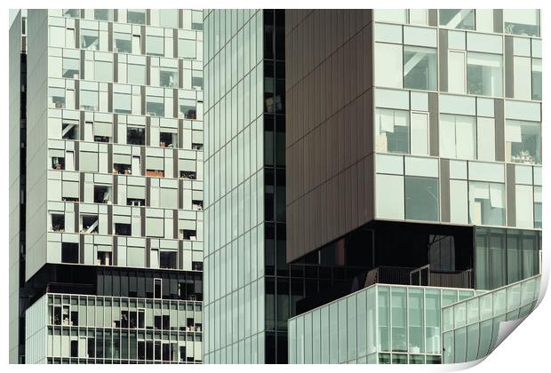 Business Building Windows Abstract Detail Print by Radu Bercan