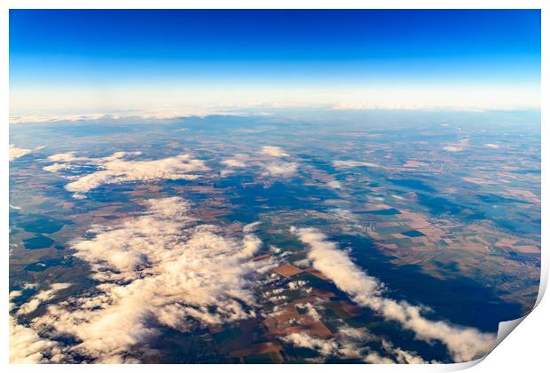 Earth Photo From 10.000m (32.000 feet) Print by Radu Bercan
