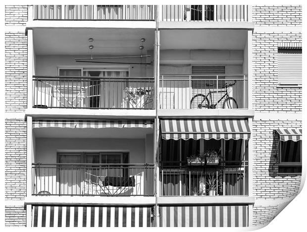 Common Apartament Building Block Exterior Facade Print by Radu Bercan