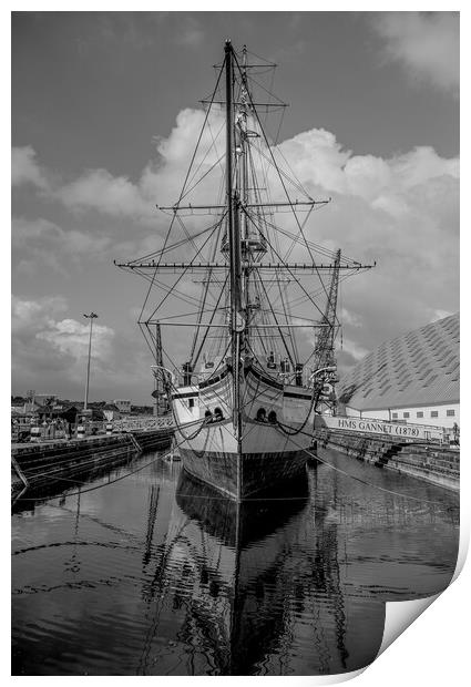 The  Sloop HMS Gannet  Print by Rob Lucas