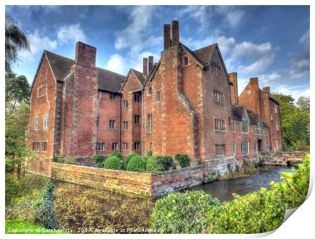 Harvington Hall Print by Catchavista 