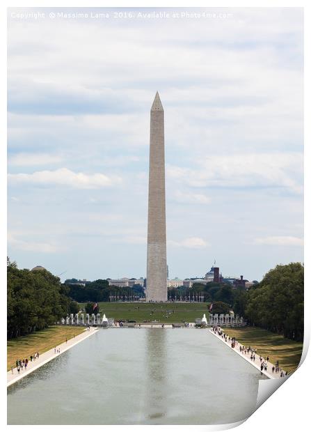 the Washington monument Print by Massimo Lama