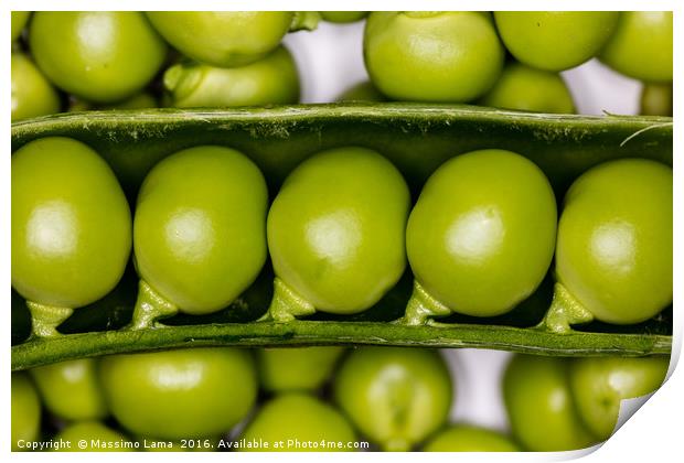 fresh green peas Print by Massimo Lama