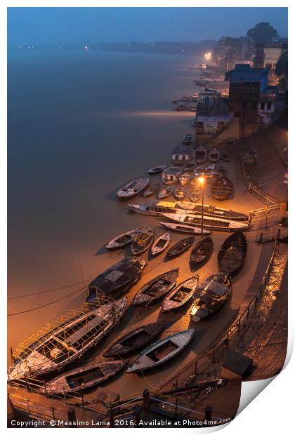 Gange at dawn Print by Massimo Lama