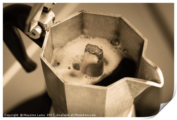 coffee machine Print by Massimo Lama