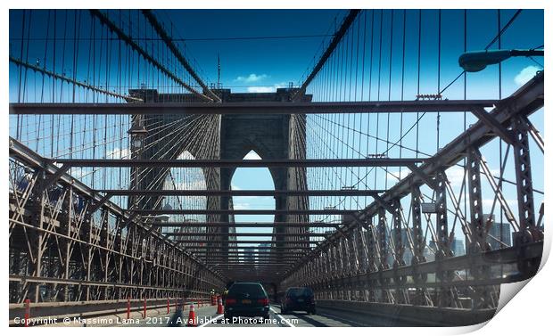 Brooklyn Bridge, NYC Print by Massimo Lama
