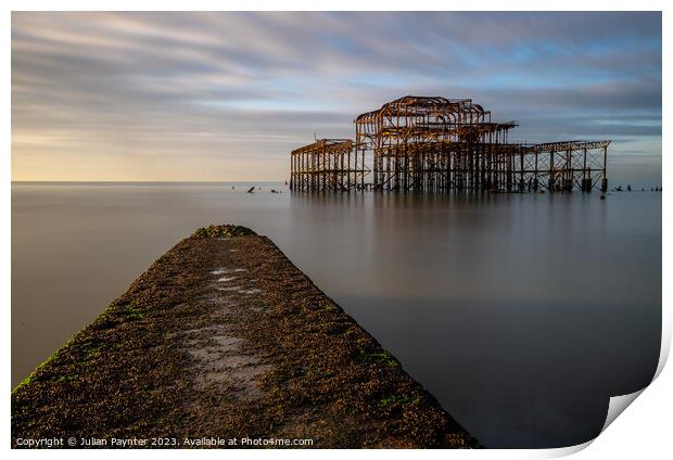 The Old Pier at Brighton Print by Julian Paynter