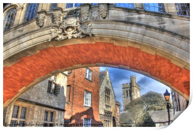 Bridge of Sighs in Oxford Print by Julian Paynter