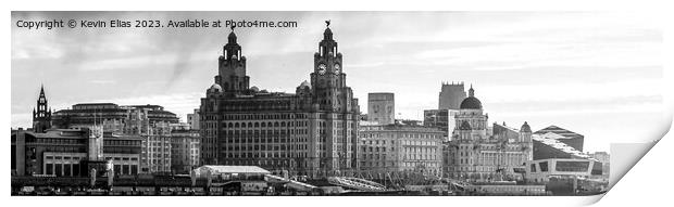 Liverpool skyline Print by Kevin Elias