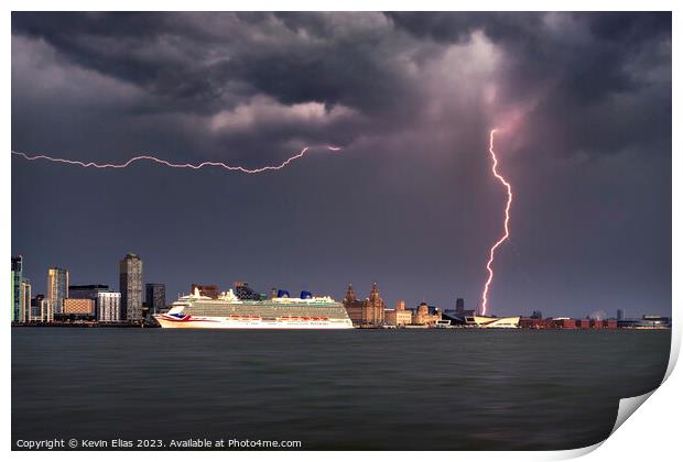Storm in a port Print by Kevin Elias