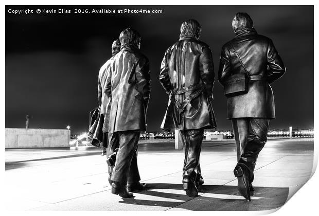 Iconic Beatles Monument, Liverpool's Pride Print by Kevin Elias
