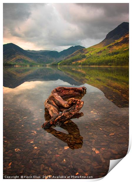 Buttermere lake Print by Kevin Elias