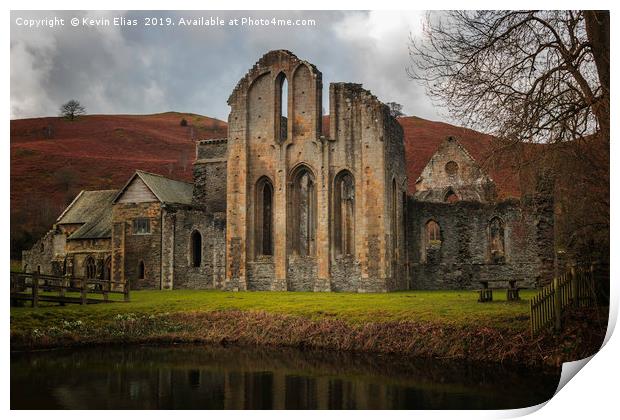 Valle Crucis Abbey Print by Kevin Elias