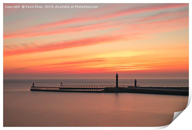 WHITBY LIGHTHOUSE Print by Kevin Elias