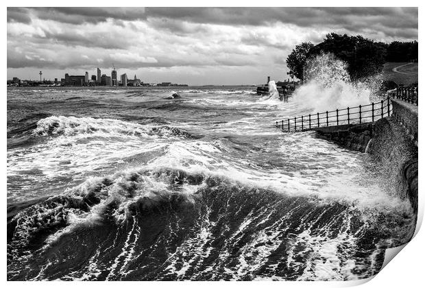 Mersey storm Print by Kevin Elias